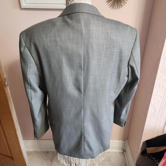 gray Caravelli Blazer Sport Coat Mens 40R Gray Double Vented Viscose Blend WWW18 - Picture 11 of 16